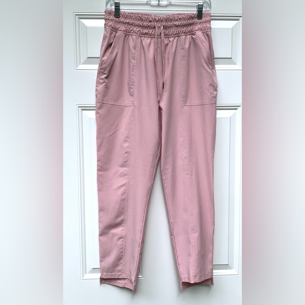 OBLA Womens Golf Pants Size M Mauve Stretch Pockets Zipper Lightweight Scrubs